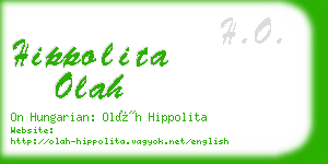 hippolita olah business card